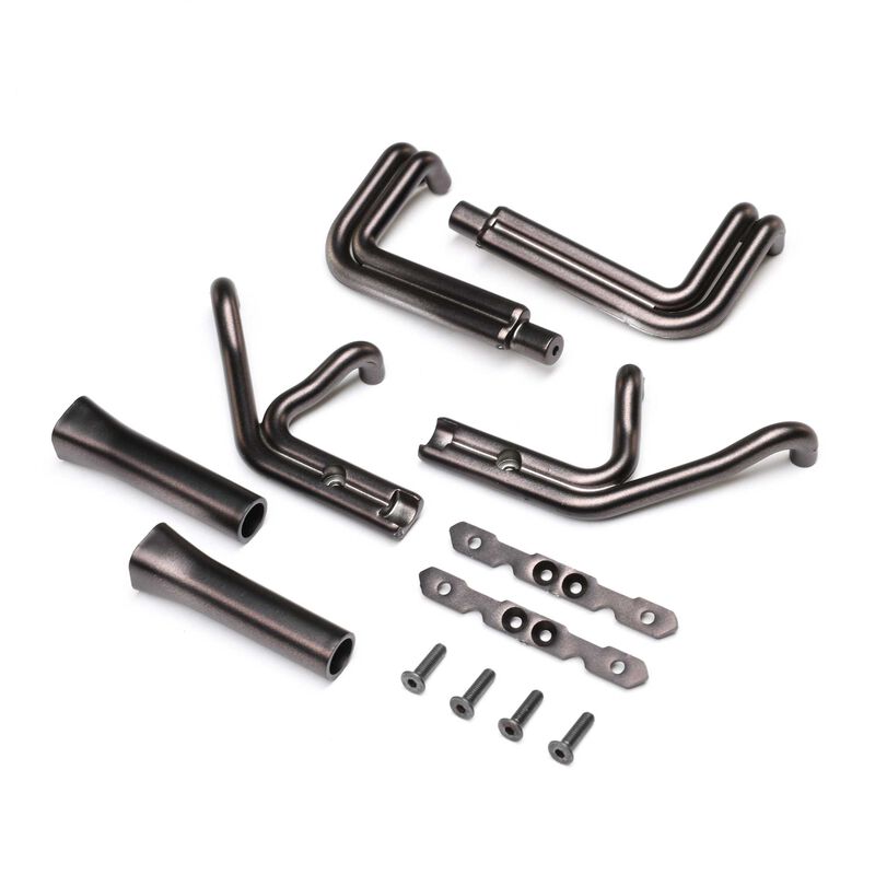 LOS-1896   Header Set, Black Chrome: 22S Sprint