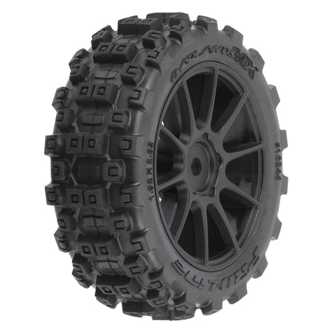 PRO1024610   Badlands MX 1.9" Buggy Tires MTD Mach-10 Black Wheels: Typhon GROM