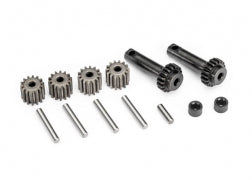 TRA10782   Gear set, differential (output gears (2), output gear shaft (1), planetary gears (4), planetary gear shafts (4), differential spacers (2))MINI MAXX