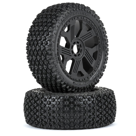 DTX564710  1/8 Thrasher F/R Buggy Tires MTD 17mm Black Ripper Wheel (2)