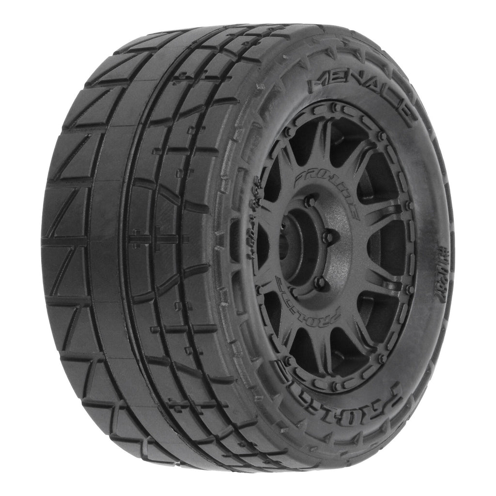 PRO1028710   1/18 Menace F/R Street Tires MTD 12mm Black Raid (4): Granite GROM