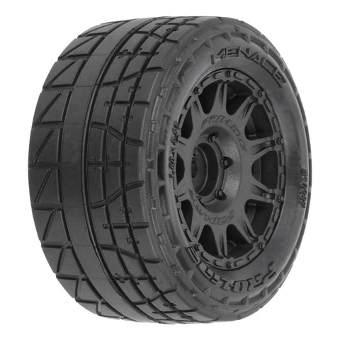 PRO1028710   1/18 Menace F/R Street Tires MTD 12mm Black Raid (4): Granite GROM