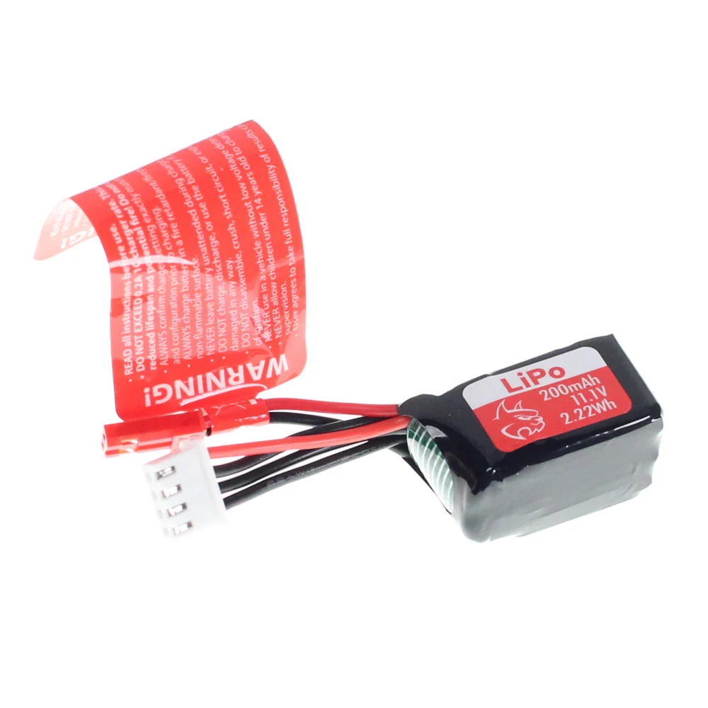 RER42141   11.1V 3 cell Lipo Battery (200mah)(JST)(1pc)