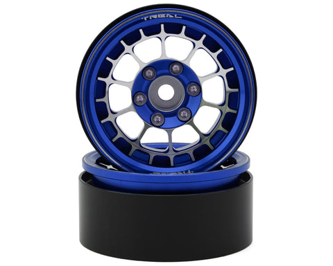 TLHTWHEEL-63 Treal Hobby Type A 1.9'' Spoked Beadlock Wheels (Blue) (2)