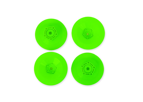 TRA1057-GRN    Wheel discs (green) (4) (SLASH MODIFIED)