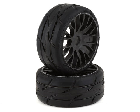 GRPGTX03-XM7   GRP Tires GT - TO3 Revo Belted Pre-Mounted 1/8 Buggy Tires (Black) (2) (XM7) w/FLEX Wheel