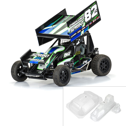 PRO367400   1/10 Sprint Car Light Weight Clear Body Panel Kit: Losi Sprint Car