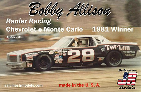 SJMBAMC1981R  BOBBY ALLISON #28 RANIER 1/25 SCALE MODEL KIT