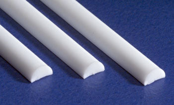 EVERGREEN STYRENE HALF ROUND .060" (5) (Part # EVG241)