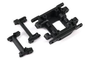 TRA9736 Skidplate, center/ bumper mount, front/ bumper mount, rear