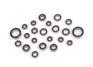 TRA9745X  Ball bearing set, black rubber sealed, complete (3x6x2.5mm (8), 5x8x2.5mm (4), 4x8x3mm (4), 8x12x3.5mm (2), 3.5x7x2.5mm (4))