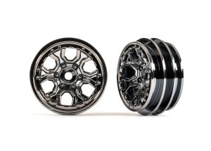 TRA9770-BLKCR Wheels, 1.0" (black chrome) (2)