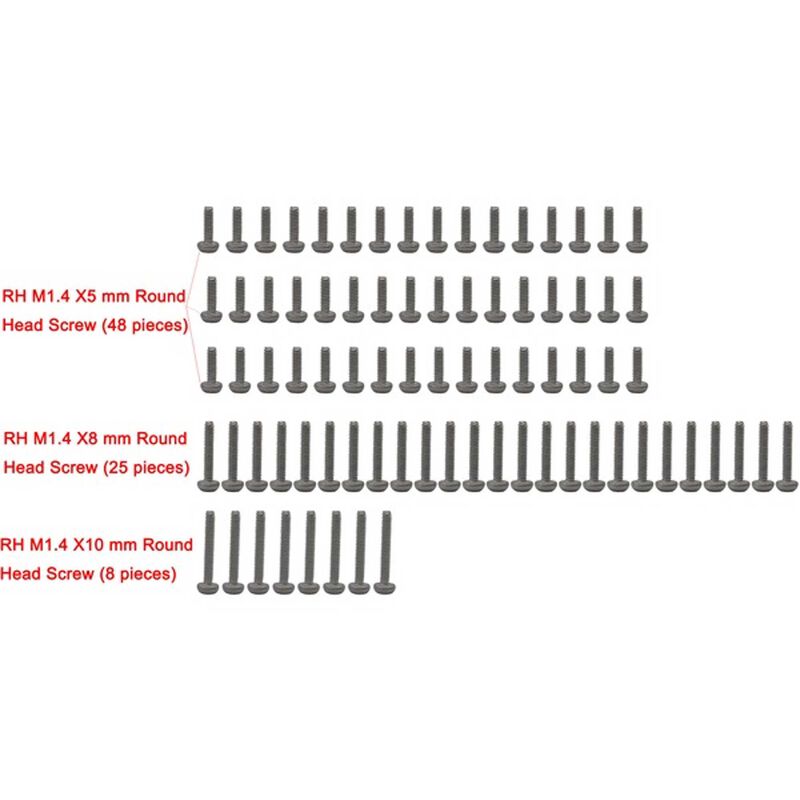 HRASTXF14SS M1.4 Stainless Steel Full Screw Set 81 PC SCX24