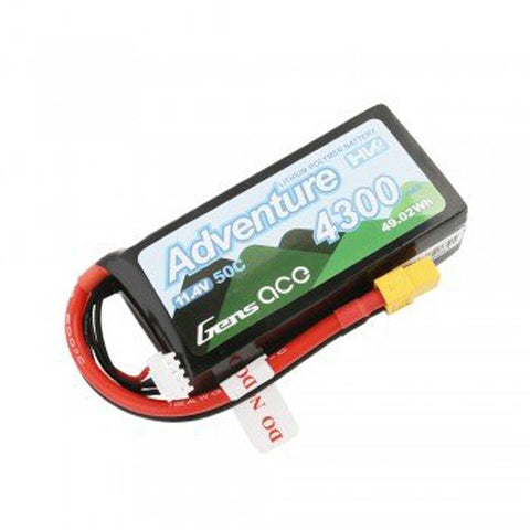 GEA43003S50X6 Adventure 4300mAh 11.4V 50C 3S1P Lipo with XT60