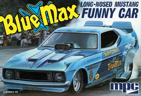 MPC930 1:25 Scale Blue Max Long Nose Mustang Funny Car Model Kit