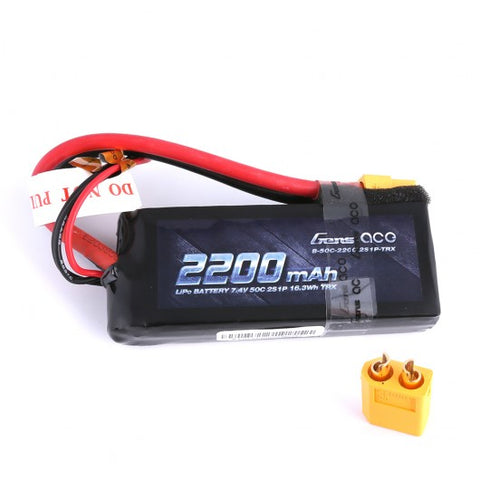Gens ace 50C 2S1P 7.4 v 2200mah Lipo Battery Pack with XT60 Plug