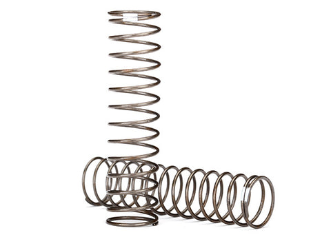 TRA8043 Springs, shock (natural finish) (GTS) (0.30 rate, white stripe) (2)