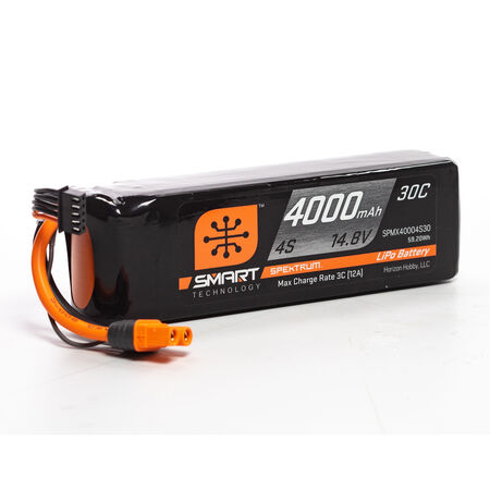 SPMX40004S30 4000mAh 4S 14.8V Smart LiPo Battery 30C; IC3