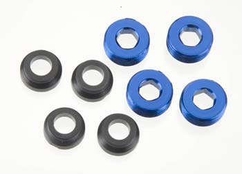 Aluminum Caps Pivot Balls Blue T-Maxx (4) (PART # TRA4934X)
