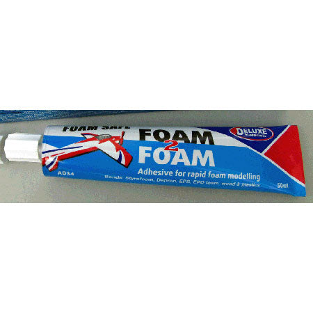 DLMAD34  Foam 2 Foam, Foam Safe Glue 50ml: EPO, EPS, Wood