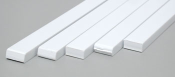 EVERGREEN STYRENE STRIPS .125x.250" (5) (Part # EVG189)