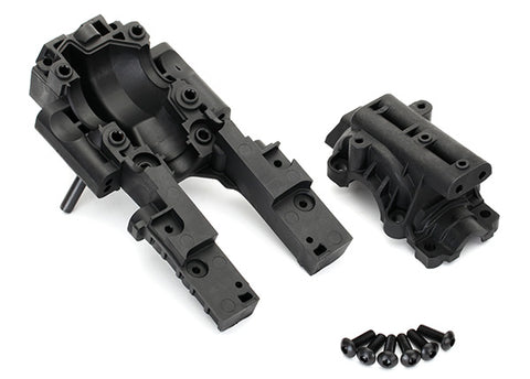 TRA8630 Bulkhead, front (upper and lower)/ 4x12mm BCS (6) (requires #8622 chassis)