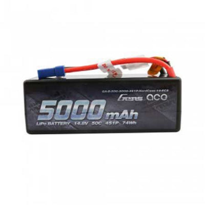 GA-B-50c-5000-4SP-HARDCASE-14-EC5 Gens ace 14.8V 5000mAh 4S 50C LiPo Battery Hardcase:EC5
