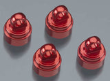 Shock Caps Alum Red Anodized (4) (Part # TRA3767X)