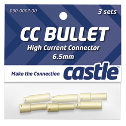 6.5mm High Current CC Bullet Connector Set (PART# CSECCBUL653)