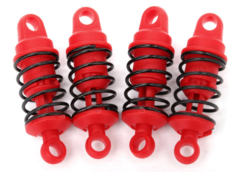 TRA7560 Shocks, oil-less (assembled with springs) (4)