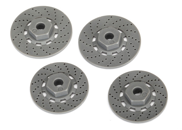 TRA8356 Wheel hubs, hex (disc brake rotors) (4)