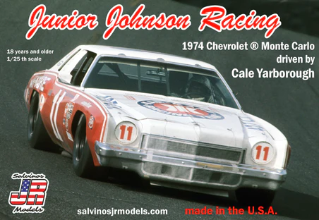 SJMJJMC1974B  JUNIOR JOHNSON RACING #11  1974 Chevrolet Monte Carlo 1/25  SCALE MODEL KIT