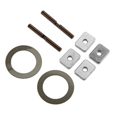 Spider gear shaft (2)/ spacers (4)/ 16x23.5x0.5mm TW (2) (PART# TRA7783)