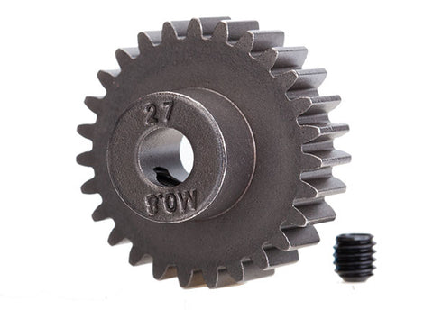 TRA5647 Gear, 27-T pinion (0.8 metric pitch, compatible with 32-pitch) (fits 5mm shaft)/ set screw
