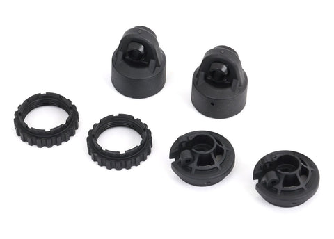 TRA9664 Shock caps, GT-Maxx® shocks (2)/ spring perch/ adjusters (2) (for 2 shocks)