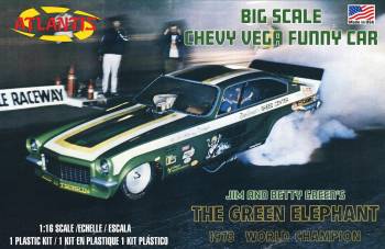 AAN-1494 1/16 Green Elephant Chevy Vega Funny Car