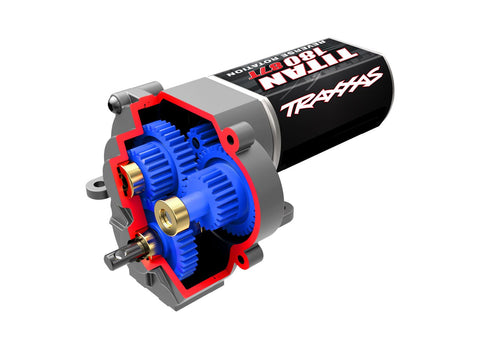 TRA9791X Transmission, complete (speed gearing) (9.7:1 reduction ratio) (includes Titan® 87T motor)