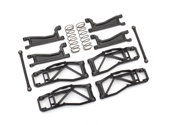 TRA8995 - Suspension kit, WideMaxx™, black (includes front & rear suspension arms, front toe links, rear shock springs)