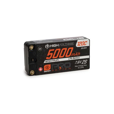 5000mAh 2S 7.6V Smart Pro Race HV LiPo 120C: 5mm