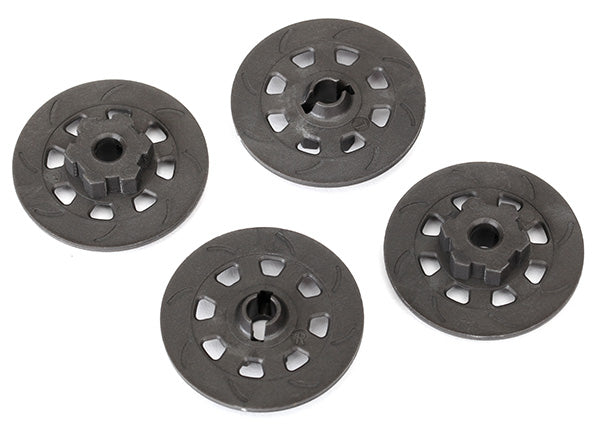 TRA8569 Wheel hubs, hex (disc brake rotors) (4)