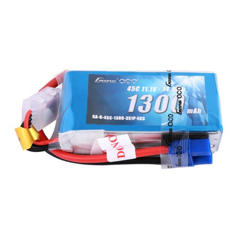 GEA13003S45E3 Gens Ace 1300mAh 11.1V 45C 3S1P Lipo Battery Pack with EC3