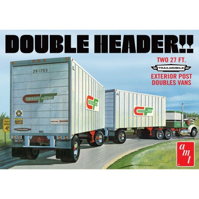 AMT1132 1/25 Tandem Van Trailers, Double Header