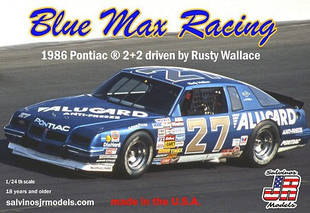 SJMBMGP1986B 1986 PONTIAC BLUE MAX RACING  2+2 #27 1/24 SCALE MODEL KIT