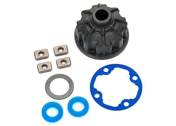 TRA8681 Carrier, differential (heavy duty)/ x-ring gaskets (2)/ ring gear gasket/ spacers (4)/ 12.2x18x0.5 PTW