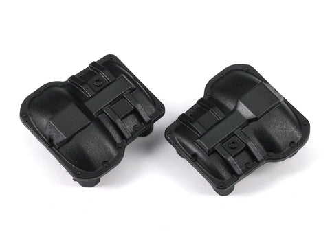 TRA9738 Axle cover, front or rear (black) (2)
