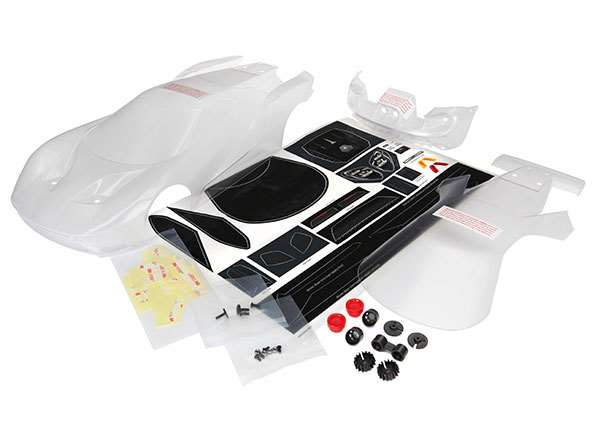 TRA8311 Body, Ford GT" (clear, requires painting)/ decal sheet (includes tail lights, exhaust tips, & mounting hardware)