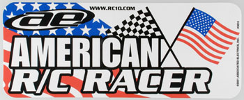 ASSOC R/C RACER BUMPER STICKER (Part # ASCC3816)