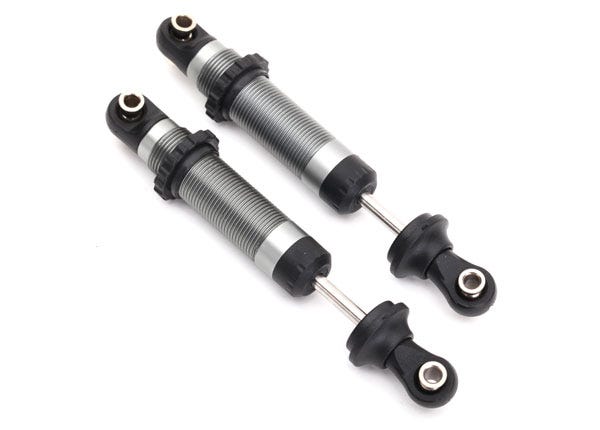 TRA8260 Shocks, GTS, silver aluminum (assembled with spring retainers) (2)