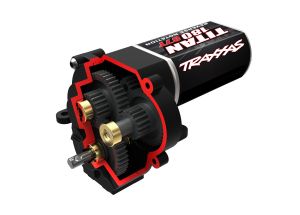 TRA9791 Transmission, complete (high range (trail) gearing) (16.6:1 reduction ratio) (includes Titan® 87T motor)