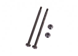 TRA9543  Suspension pins, outer, rear, 3.5x56.7mm (hardened steel) (2)/ M3x0.5mm NL, flanged (2)